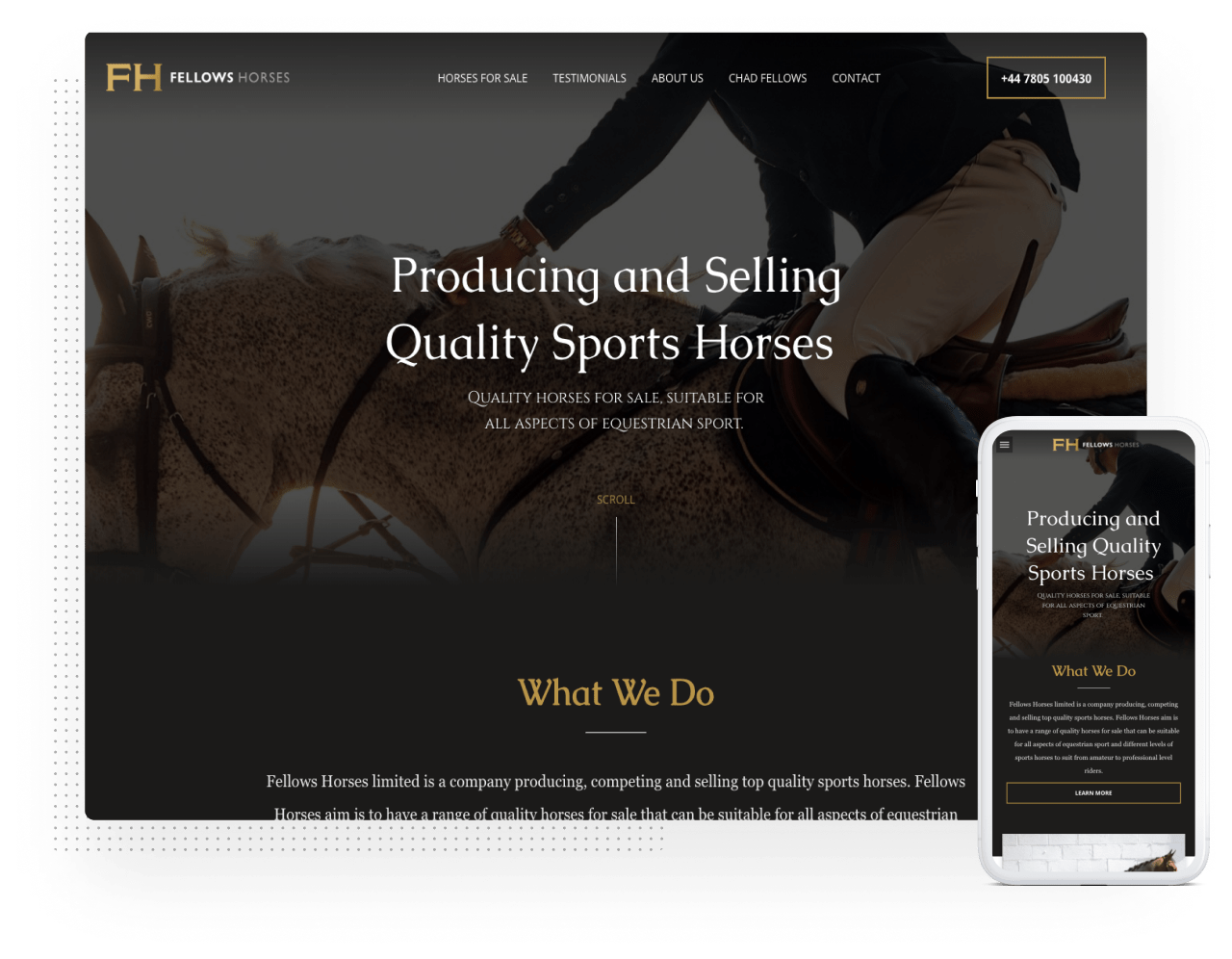 fellows horses procredible website design