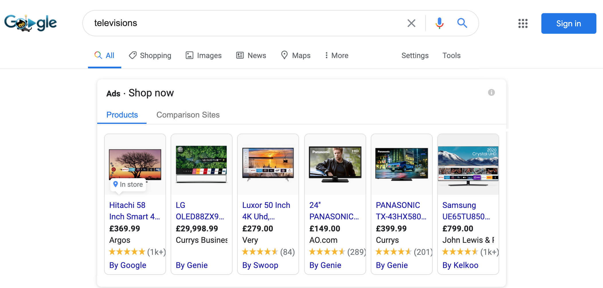 google-shopping-ads-example